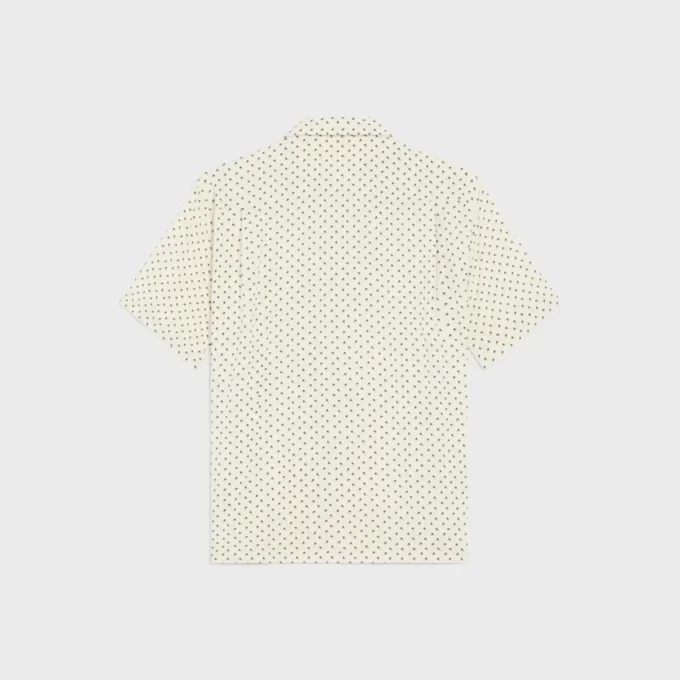 Bowling Shirt in Micro Triomphe Print Viscose Bowling Shirt in Micro Triomphe Print Viscose