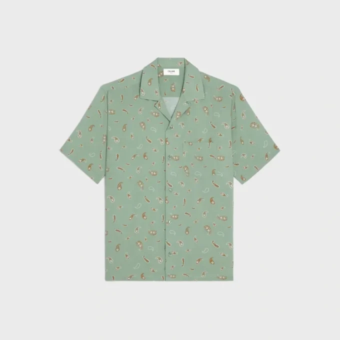 Bowling Shirt in Paisley Print Viscose