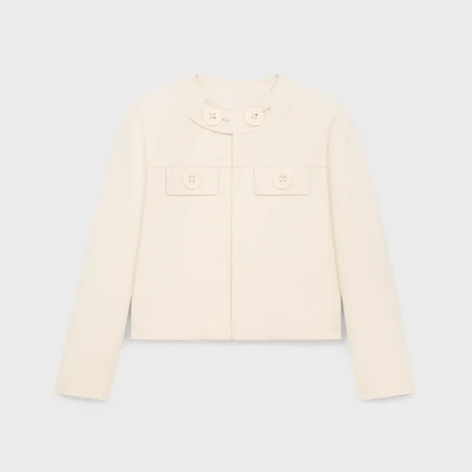 Brompton Jacket in Wool Silk Gabardine Brompton Jacket in Wool Silk Gabardine