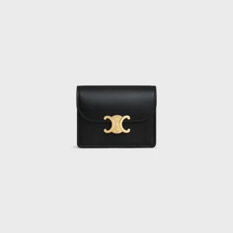 Business Card Holder Triomphe in Shiny Calfskin