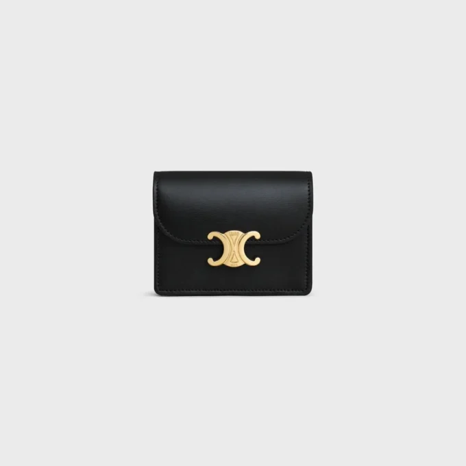 Business Card Holder Triomphe in Shiny Calfskin