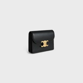 Business Card Holder Triomphe in Shiny Calfskin