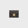 Business Card Holder Triomphe in Triomphe Canvas and Lambskin