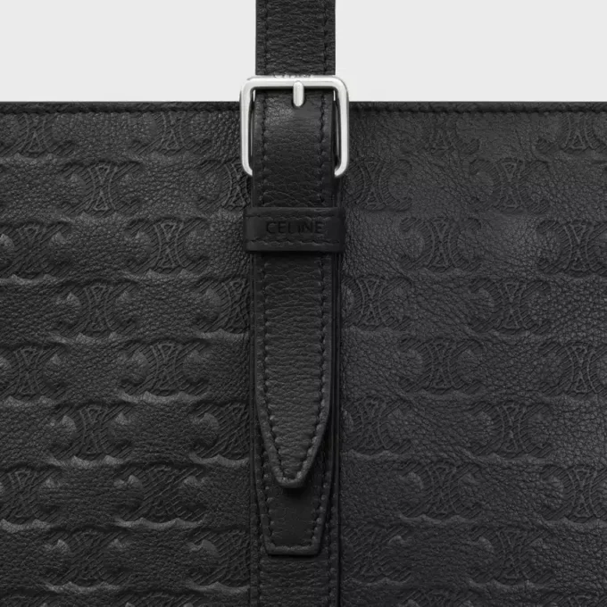 Cabas with Buckle in Calfskin with Triomphe Embossed Cabas with Buckle in Calfskin with Triomphe Embossed