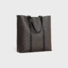 Cabas with Buckle in Triomphe Canvas and Calfskin Cabas with Buckle in Triomphe Canvas and Calfskin
