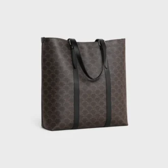 Cabas with Buckle in Triomphe Canvas and Calfskin