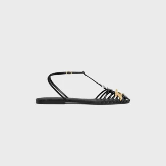Cage Flat Sandal in Goatskin