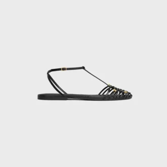 Cage Flat Sandal in Goatskin