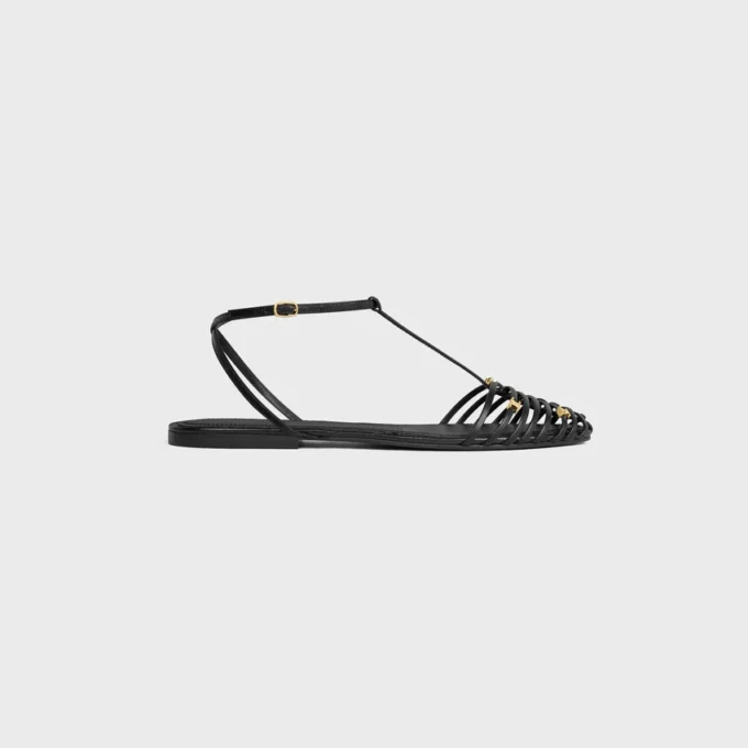 Cage Flat Sandal in Goatskin Cage Flat Sandal in Goatskin