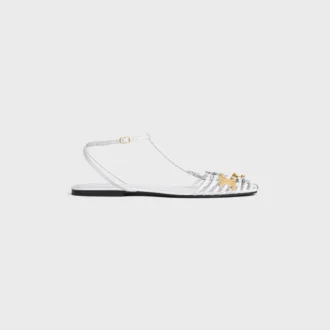 Cage Flat Sandal in Goatskin