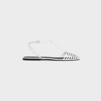 Cage Flat Sandal in Goatskin