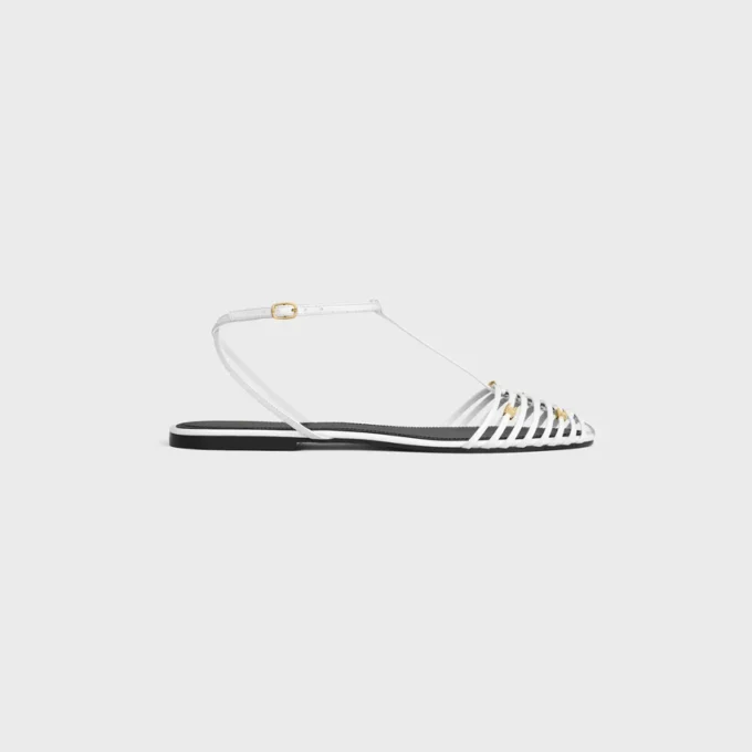 Cage Flat Sandal in Goatskin Cage Flat Sandal in Goatskin