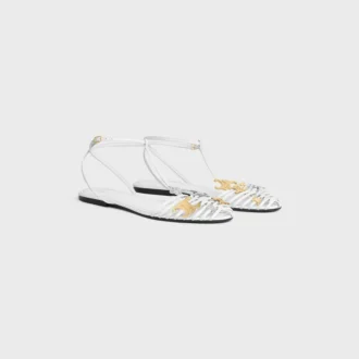 Cage Flat Sandal in Goatskin