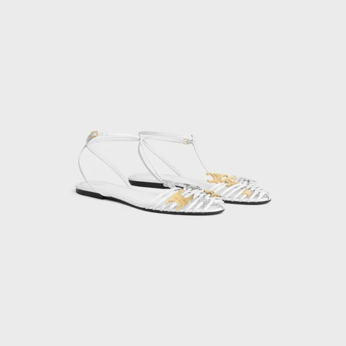 Cage Flat Sandal in Goatskin Cage Flat Sandal in Goatskin