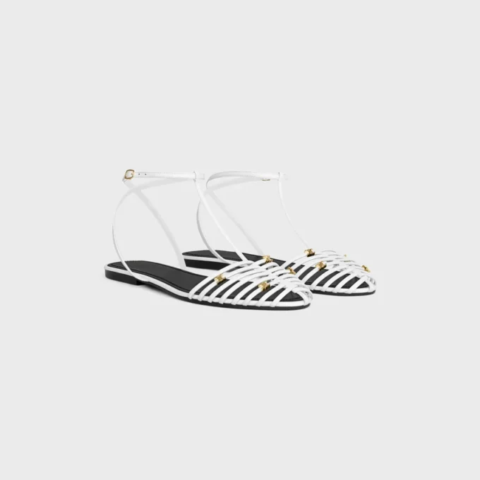 Cage Flat Sandal in Goatskin Cage Flat Sandal in Goatskin