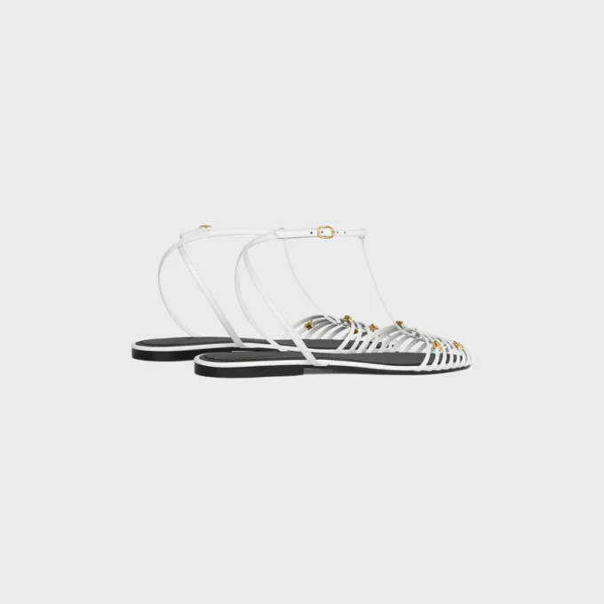 Cage Flat Sandal in Goatskin Cage Flat Sandal in Goatskin