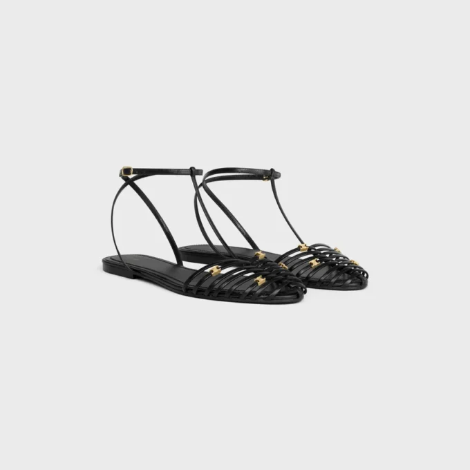 Cage Flat Sandal in Goatskin Cage Flat Sandal in Goatskin