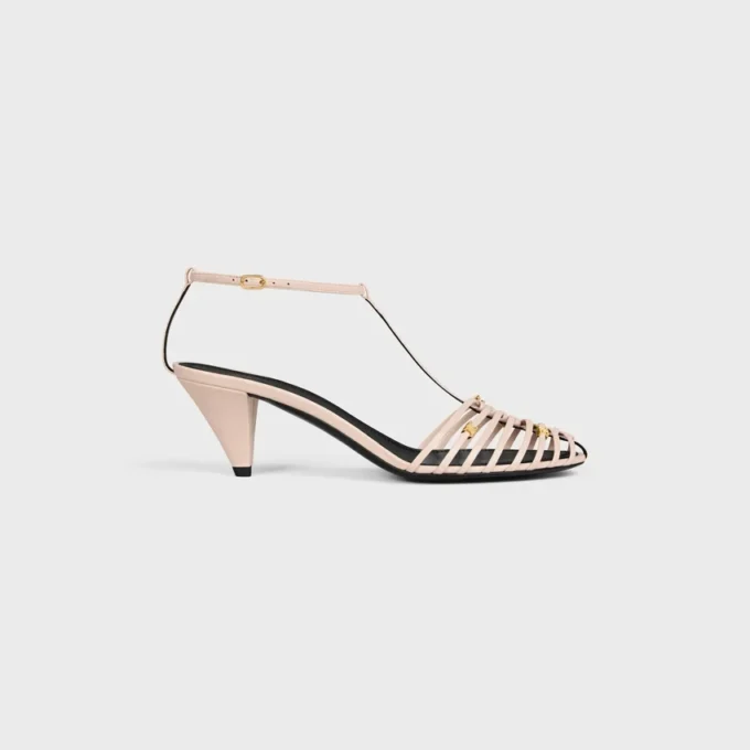 Cage Heeled Sandal in Goatskin Cage Heeled Sandal in Goatskin