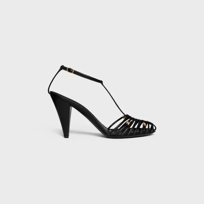 Cage Heeled Sandal in Goatskin Cage Heeled Sandal in Goatskin