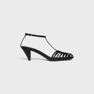 Cage Heeled Sandal in Goatskin