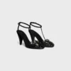 Cage Heeled Sandal in Goatskin Cage Heeled Sandal in Goatskin