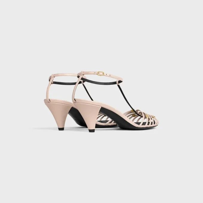 Cage Heeled Sandal in Goatskin Cage Heeled Sandal in Goatskin