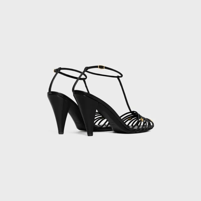 Cage Heeled Sandal in Goatskin Cage Heeled Sandal in Goatskin