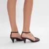Cage Heeled Sandal in Goatskin Cage Heeled Sandal in Goatskin