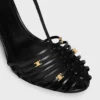 Cage Heeled Sandal in Goatskin Cage Heeled Sandal in Goatskin