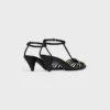 Cage Heeled Sandal in Goatskin Cage Heeled Sandal in Goatskin