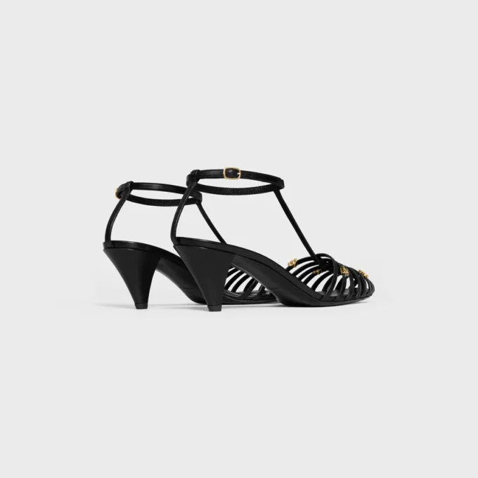 Cage Heeled Sandal in Goatskin Cage Heeled Sandal in Goatskin