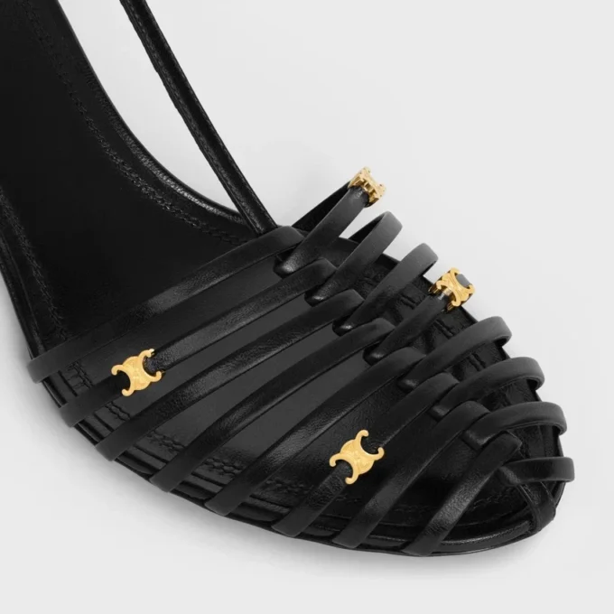 Cage Heeled Sandal in Goatskin Cage Heeled Sandal in Goatskin