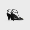 Cage Heeled Sandal in Satin Cage Heeled Sandal in Satin
