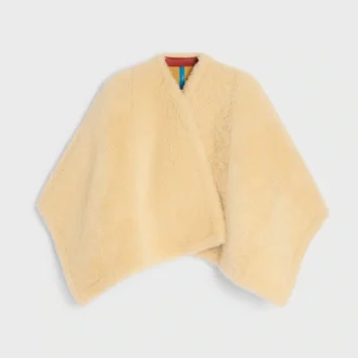 Cape in Lambskin Shearling