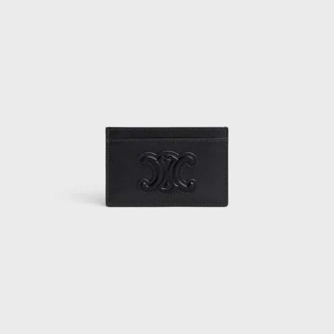Card Holder Cuir Triomphe in Shiny Calfskin