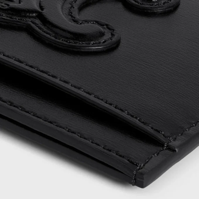 Card Holder Cuir Triomphe in Shiny Calfskin
