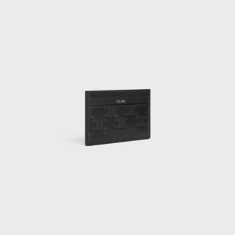 Card Holder in Calfskin with Triomphe Embossed