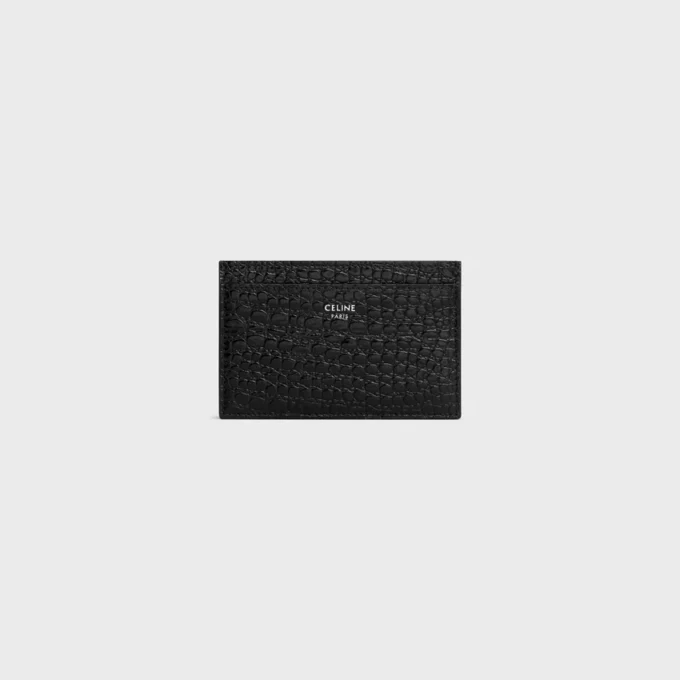 Card Holder in Crocodile Embossed Calfskin Card Holder in Crocodile Embossed Calfskin