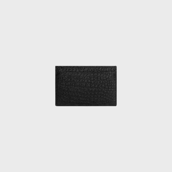 Card Holder in Crocodile Embossed Calfskin Card Holder in Crocodile Embossed Calfskin