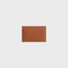 Card Holder in Natural Calfskin with Triomphe Embossed Card Holder in Natural Calfskin with Triomphe Embossed