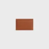 Card Holder in Natural Calfskin with Triomphe Embossed Card Holder in Natural Calfskin with Triomphe Embossed