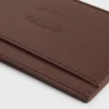 Card Holder in Satinated Calfskin with Triomphe Embossed