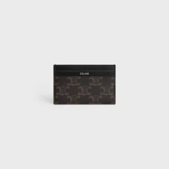 Card Holder in Triomphe Canvas and Calfskin