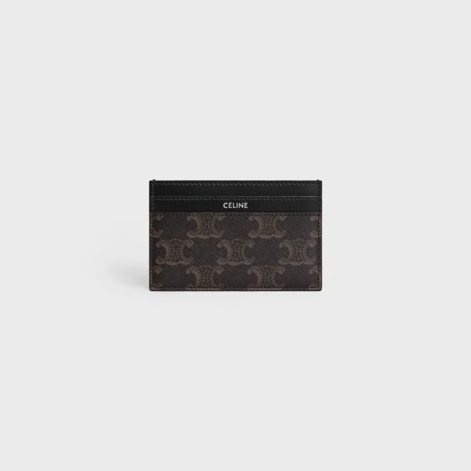 Card Holder in Triomphe Canvas and Calfskin Card Holder in Triomphe Canvas and Calfskin