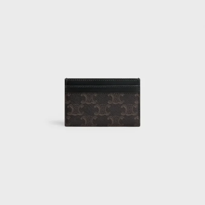 Card Holder in Triomphe Canvas and Calfskin Card Holder in Triomphe Canvas and Calfskin