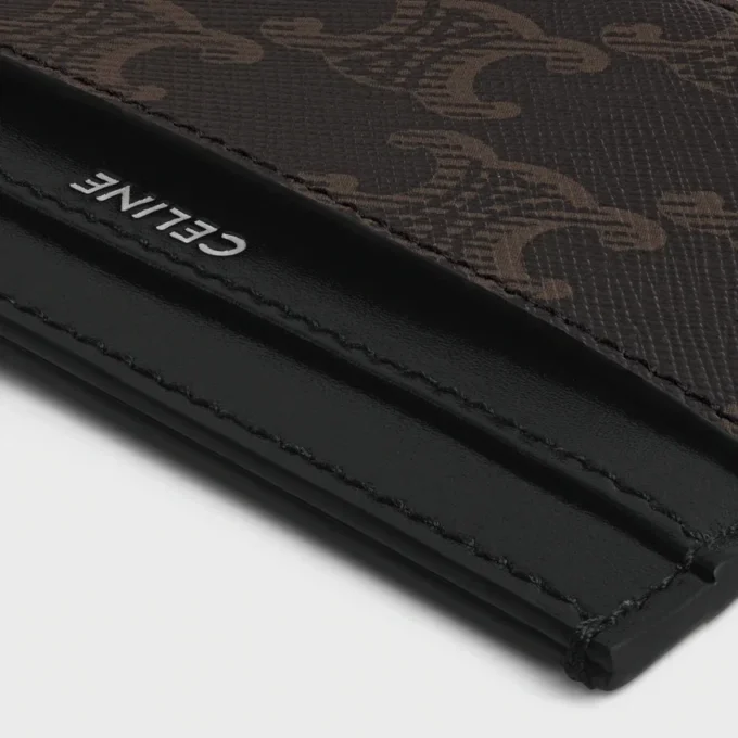 Card Holder in Triomphe Canvas and Calfskin Card Holder in Triomphe Canvas and Calfskin