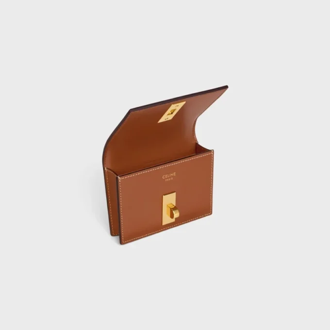 Card Holder with Flap 16 in Satinated Calfskin Card Holder with Flap 16 in Satinated Calfskin