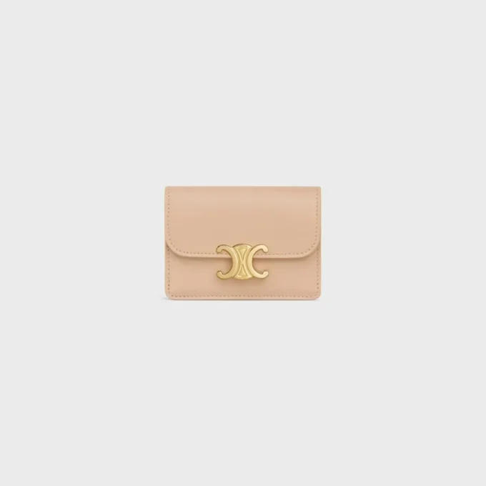 Card Holder with Flap Triomphe in Shiny Calfskin Card Holder with Flap Triomphe in Shiny Calfskin