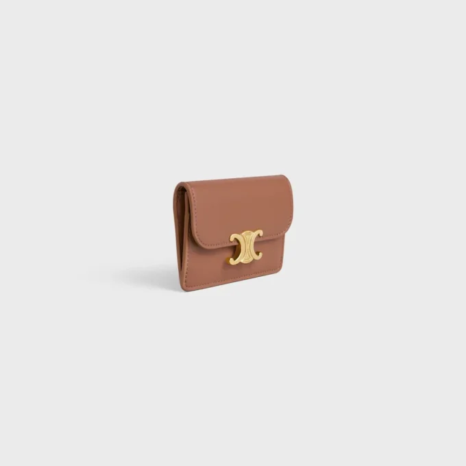 Card Holder with Flap Triomphe in Shiny Calfskin Card Holder with Flap Triomphe in Shiny Calfskin