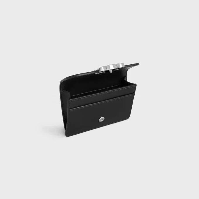 Card Holder with Flap Triomphe in Shiny Calfskin Card Holder with Flap Triomphe in Shiny Calfskin